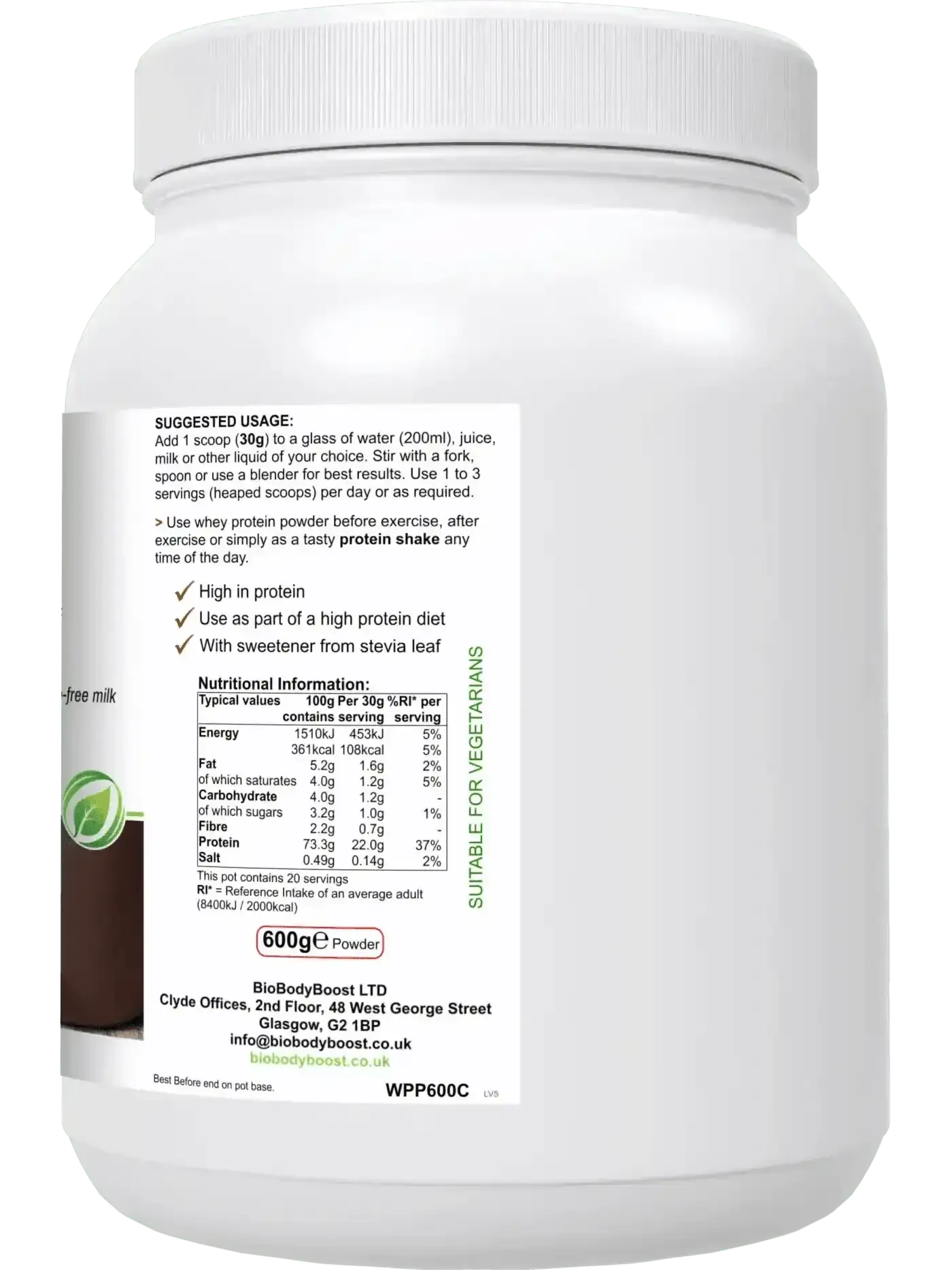 BioBodyBoost Protein Powders WheyPro - Chocolate Whey Protein Powder