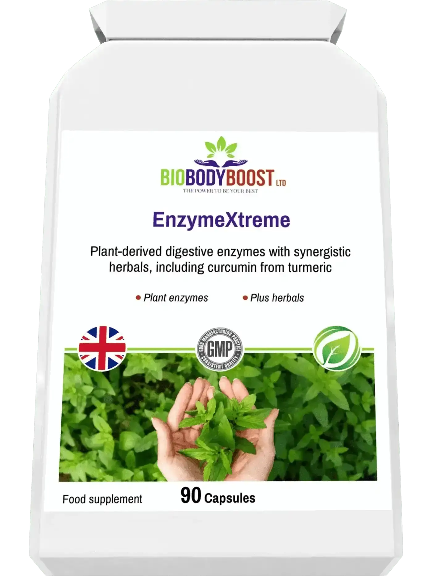 EnzymeXtreme bloating supplement UK — 7 plant enzymes for protein fat and carbohydrate digestion, no artificial fillers