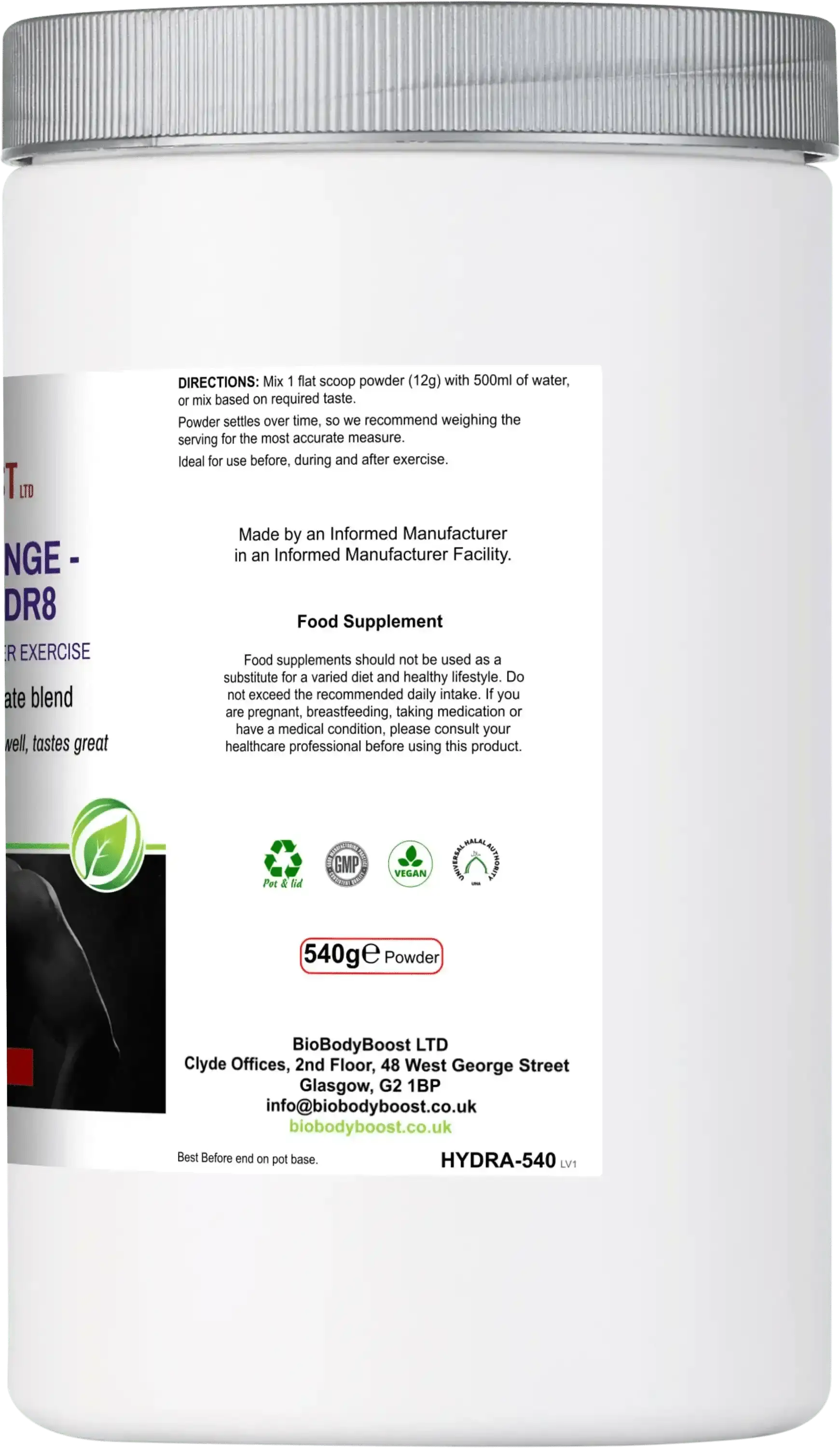 BioBodyBoost Electrolytes Electro-Hidr8 - Electrolyte Drink Mix Berry