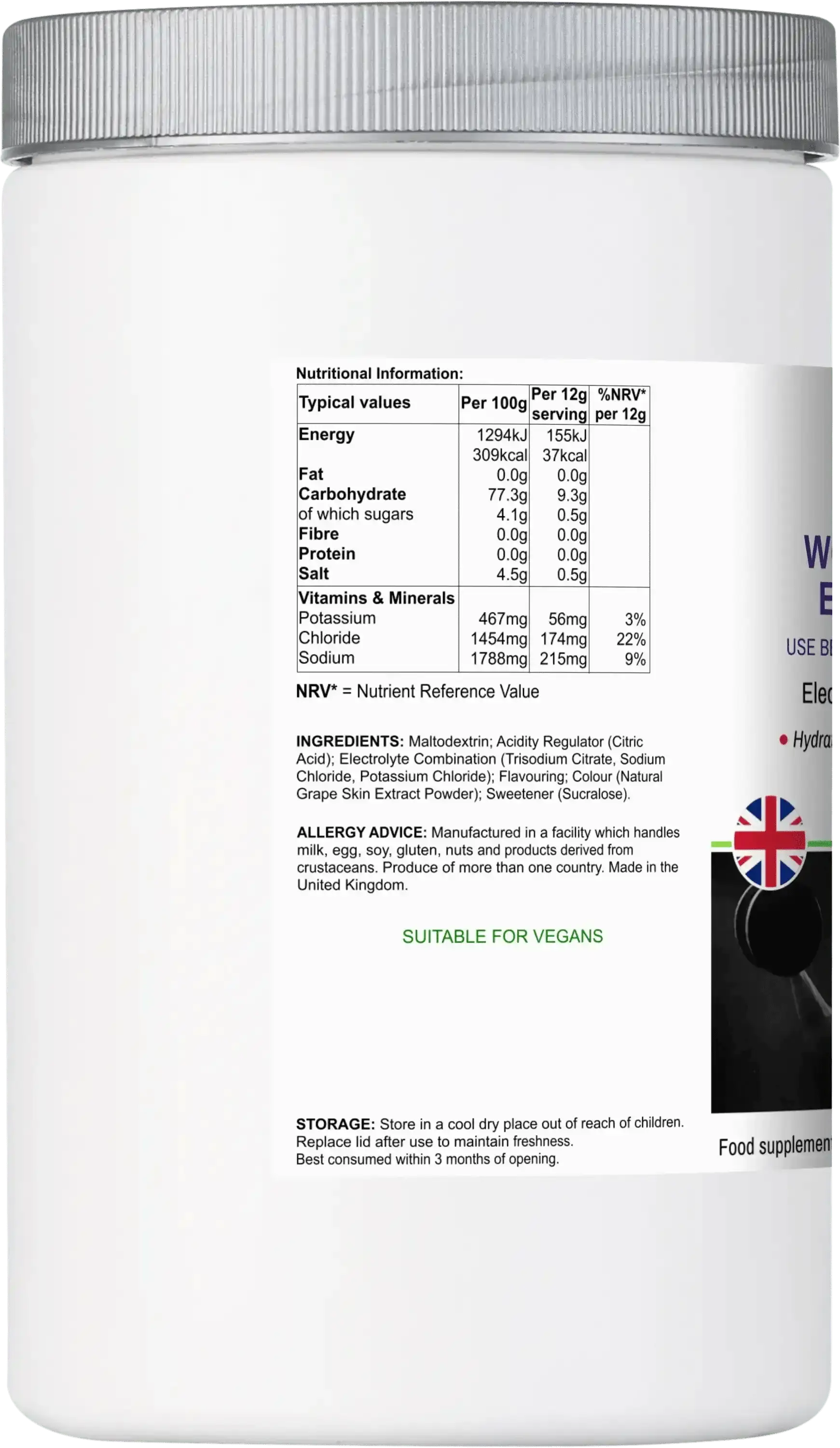 BioBodyBoost Electrolytes Electro-Hidr8 - Electrolyte Drink Mix Berry