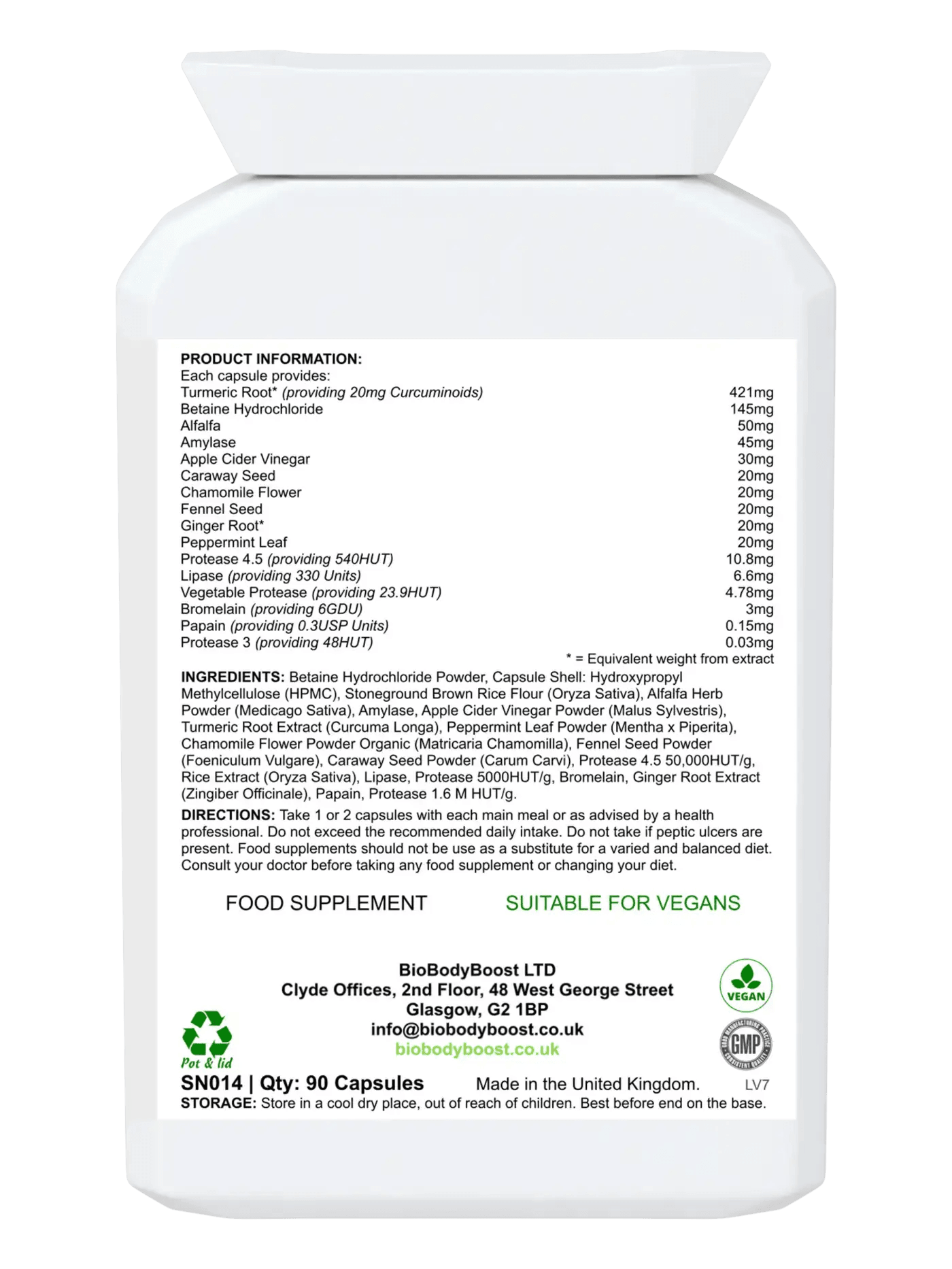 EnzymeXtreme - Plant Derived Digestive Enzymes - BioBodyBoost