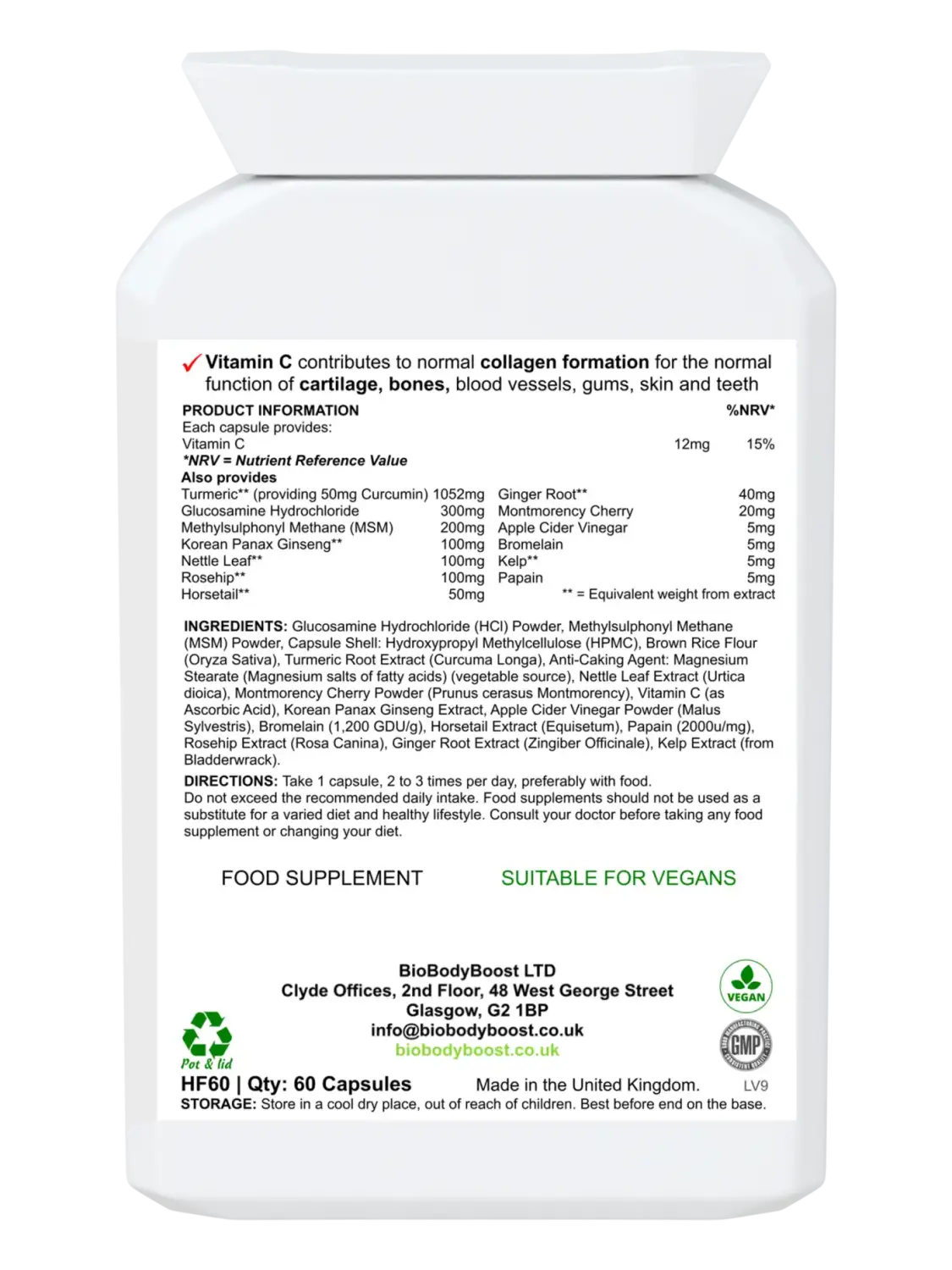 Glucosamine HCL Supplement | Flexi-Time Glucosamine | BioBodyBoost