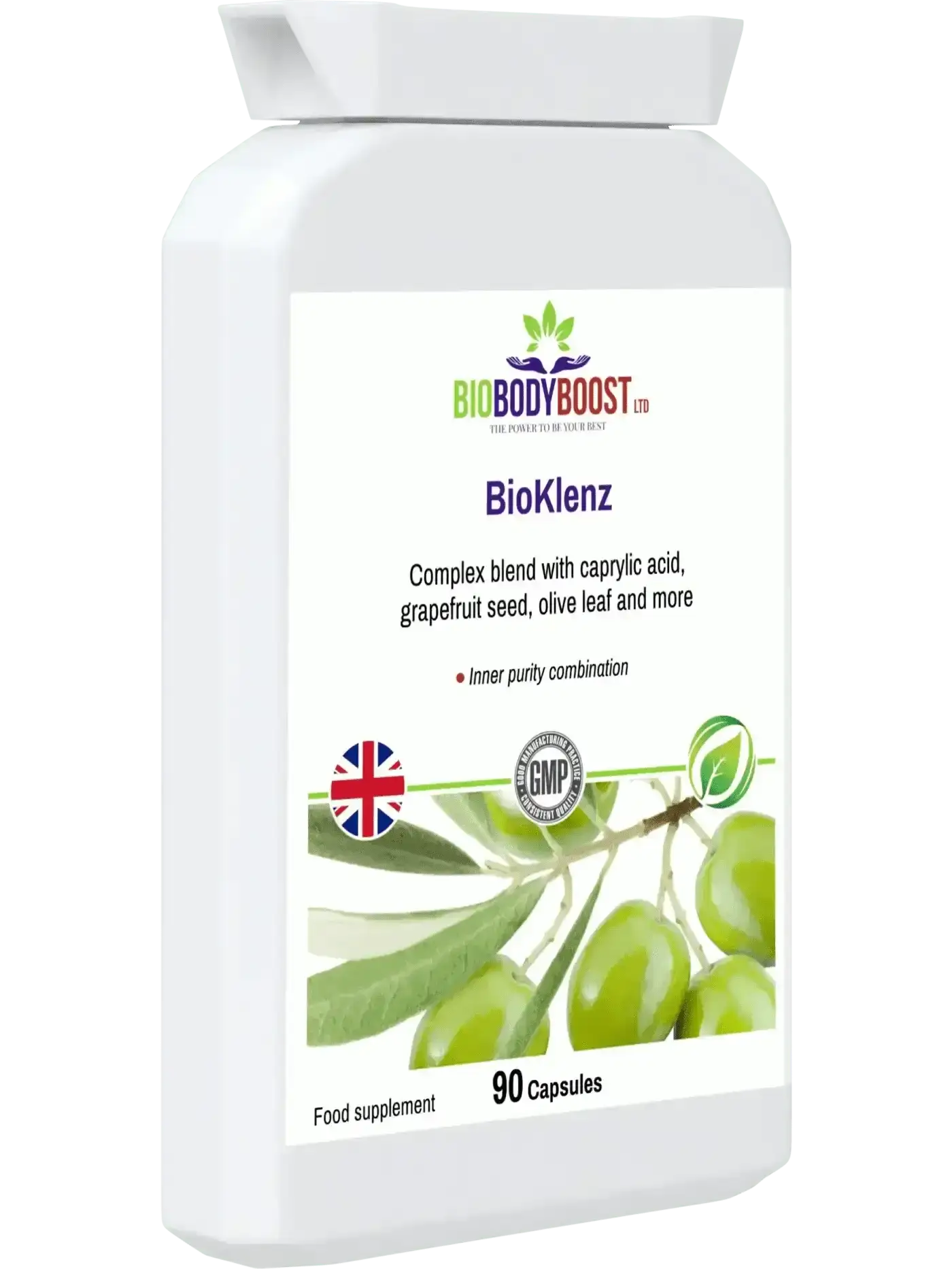 BioBodyBoost BioKlenz gut detox supplement UK — 12 botanicals, halal approved, vegan, gluten-free, UK made