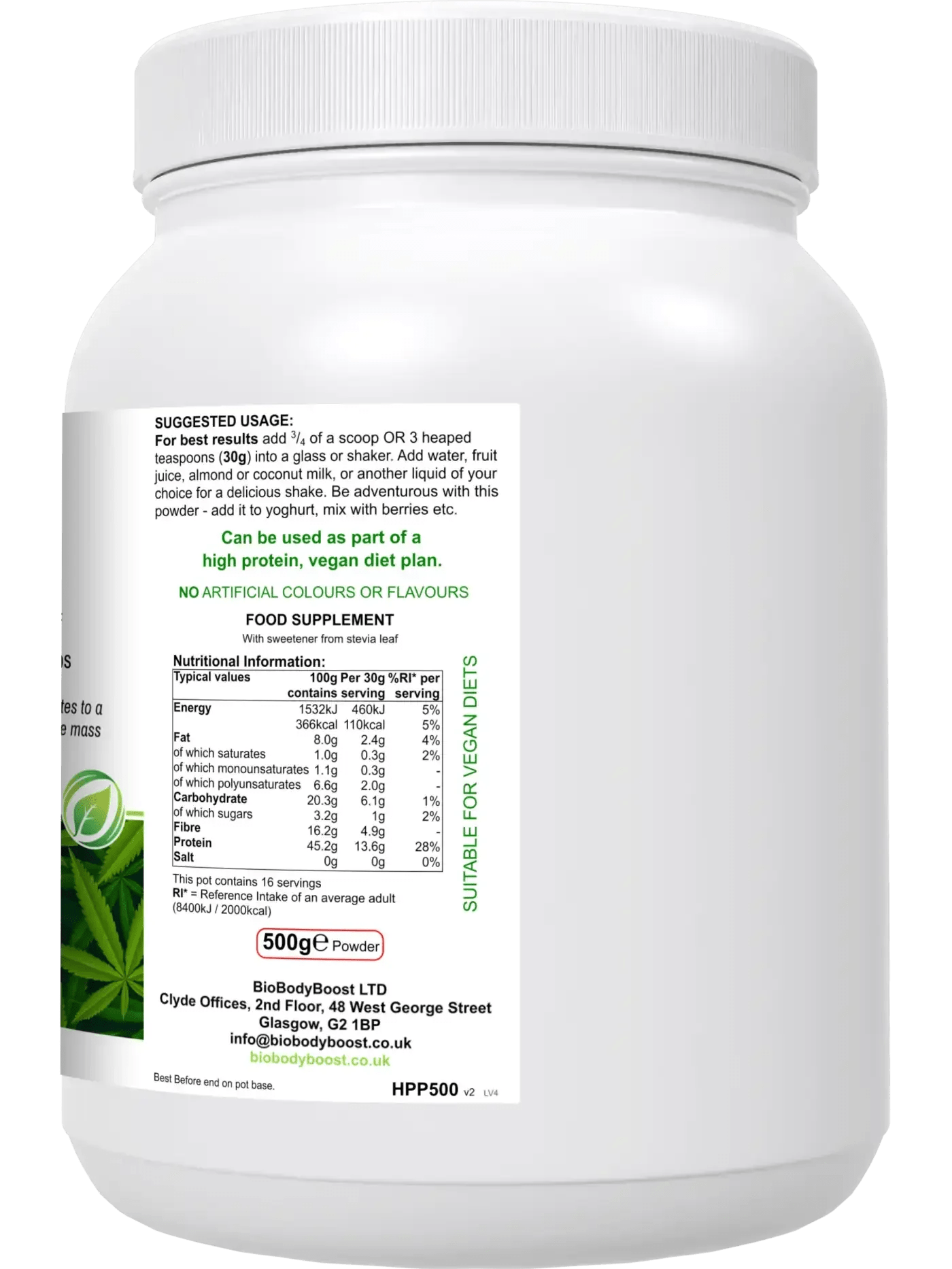 HyperHemp - Vegan Protein Powder (Hemp Seed) - Powders