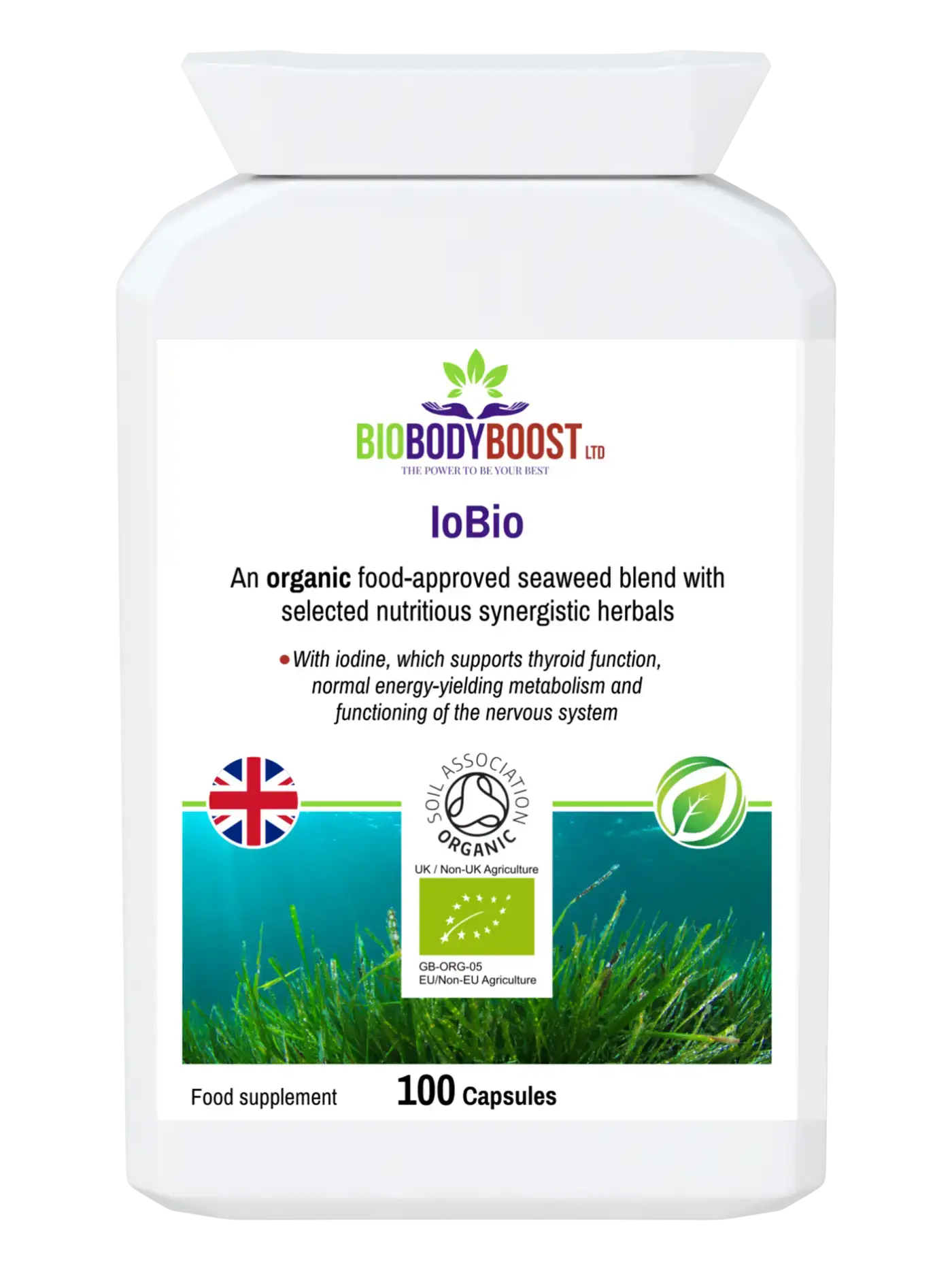 IoBio Organic Seaweed Herbal Combination - Premium Vitamins & Supplements from BioBodyBoost - Just £19.99! Shop now at BioBodyBoost