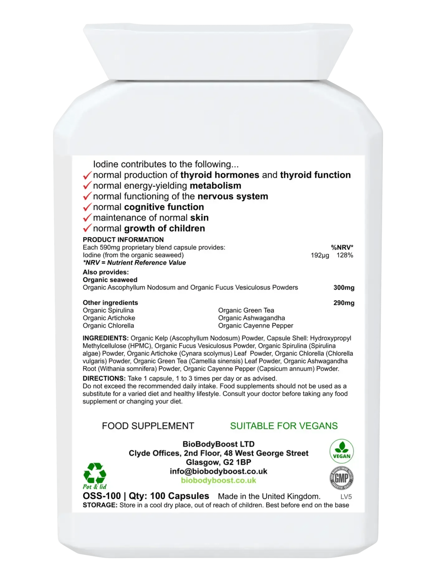 IoBio - Organic Seaweed Herbal Combination - Vitamins & Supplements