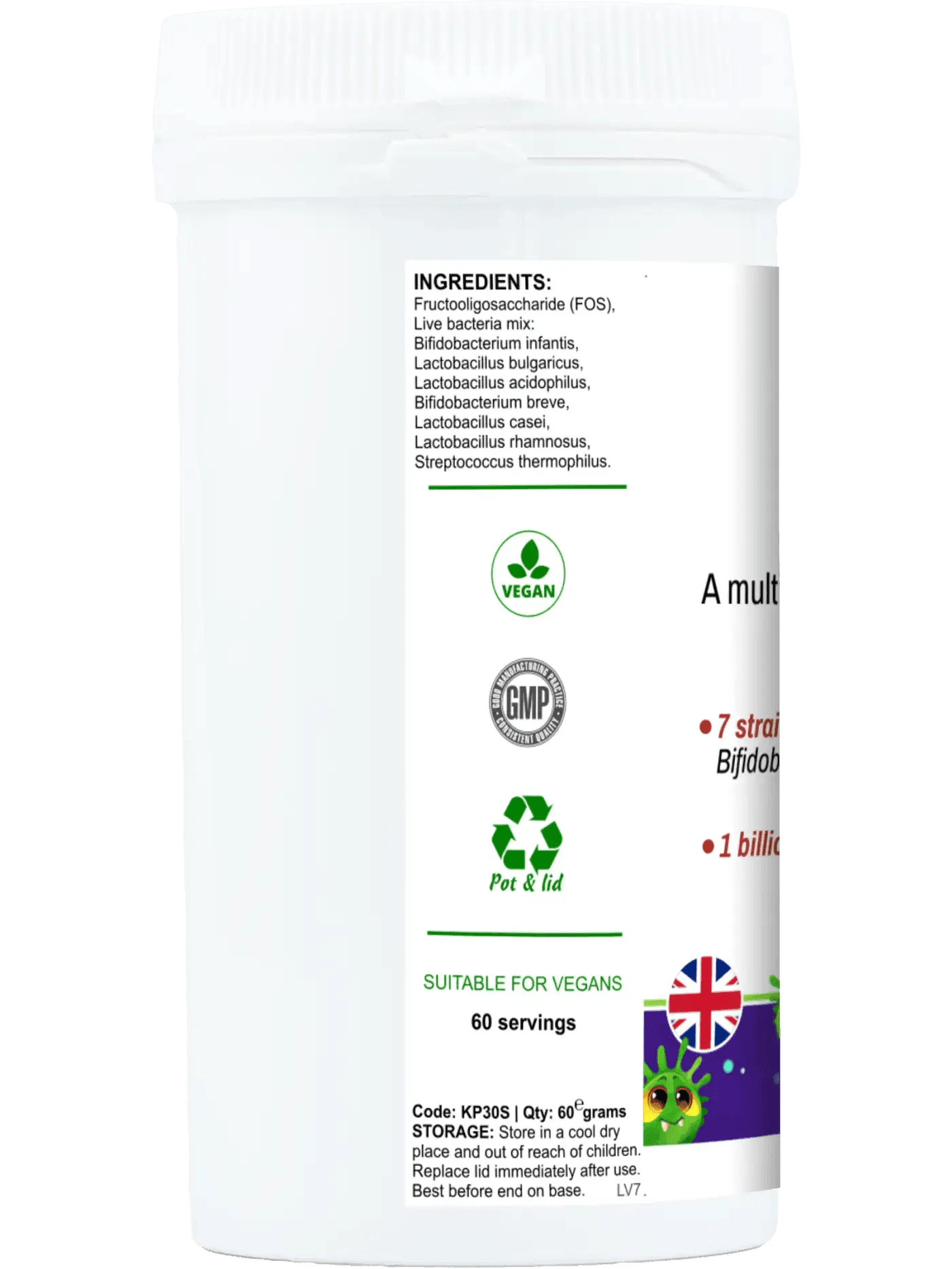 Little BioGut - Vegan Kids Probiotics - BioBodyBoost