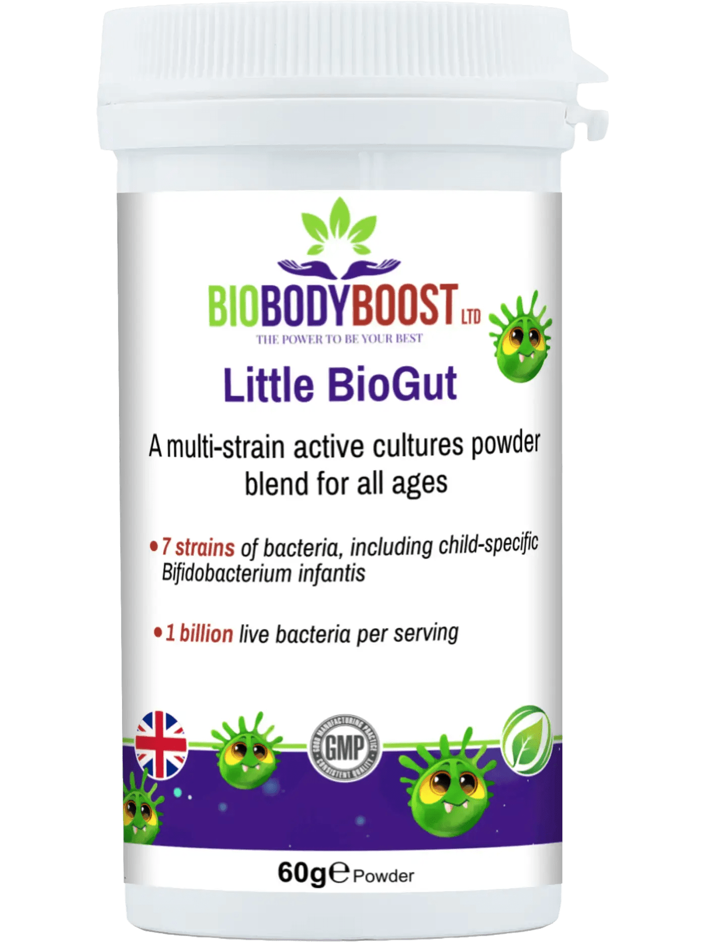 Little BioGut - Vegan Kids Probiotics - BioBodyBoost