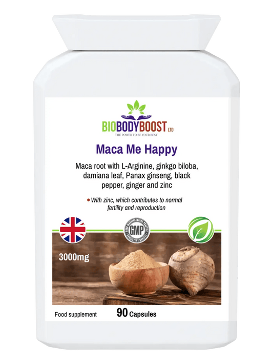 Maca Me Happy - Maca Root, Herbs & Minerals Capsules - BioBodyBoost