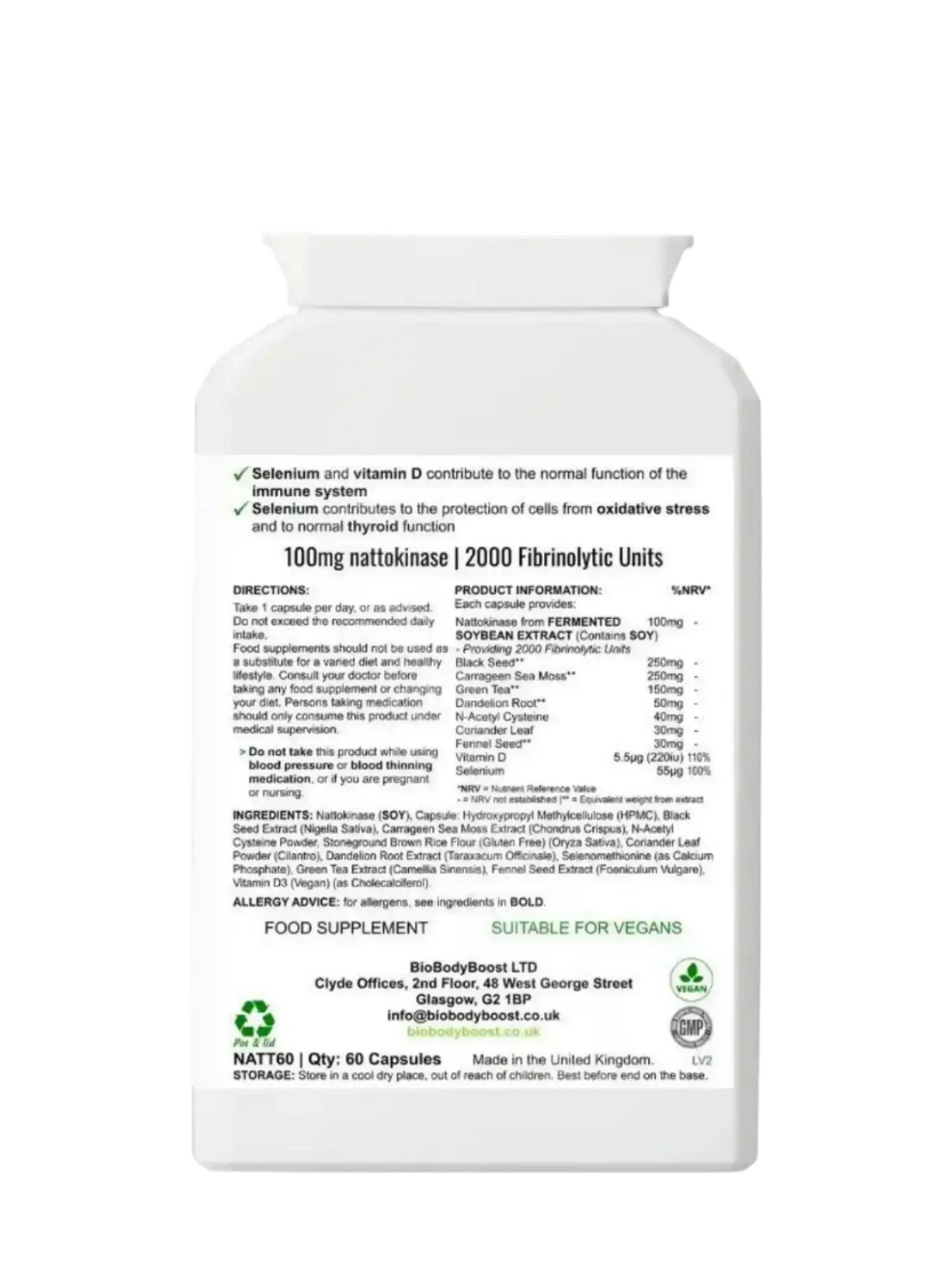 CardioVital Natto Blend - Nattokinase Supplement - Herbal Multivitamins