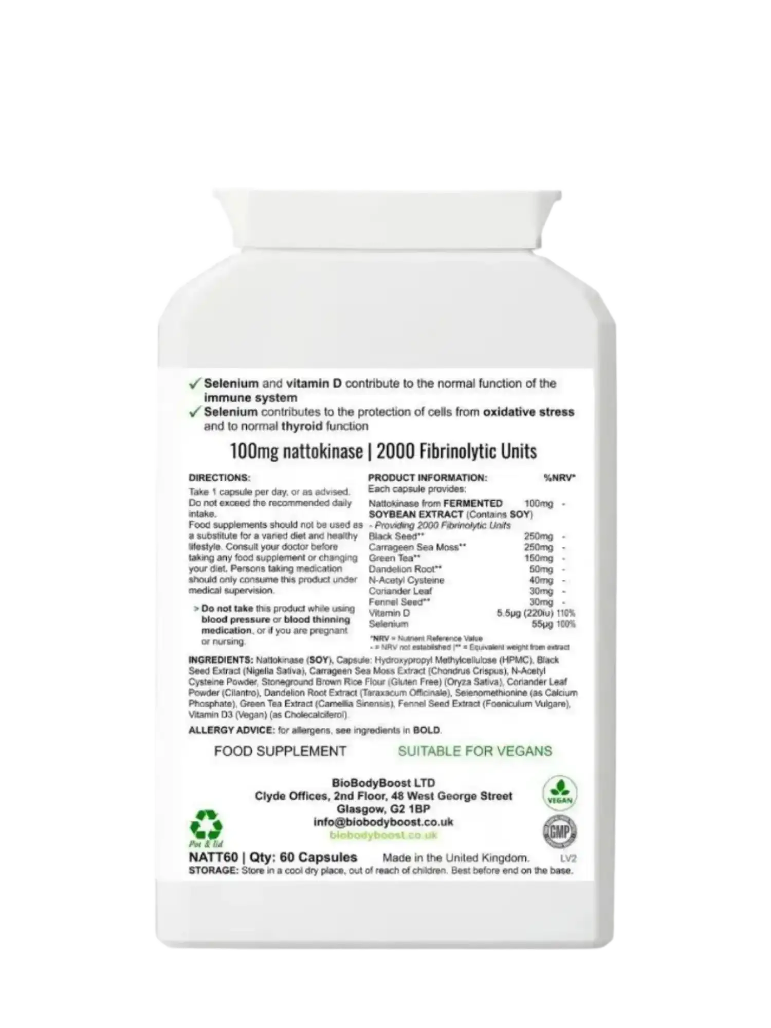 CardioVital Natto Blend - Nattokinase Supplement - Herbal Multivitamins