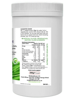 BioGreenz 300g organic greens shake UK — spirulina chlorella maca and reishi formula, back label with ingredients