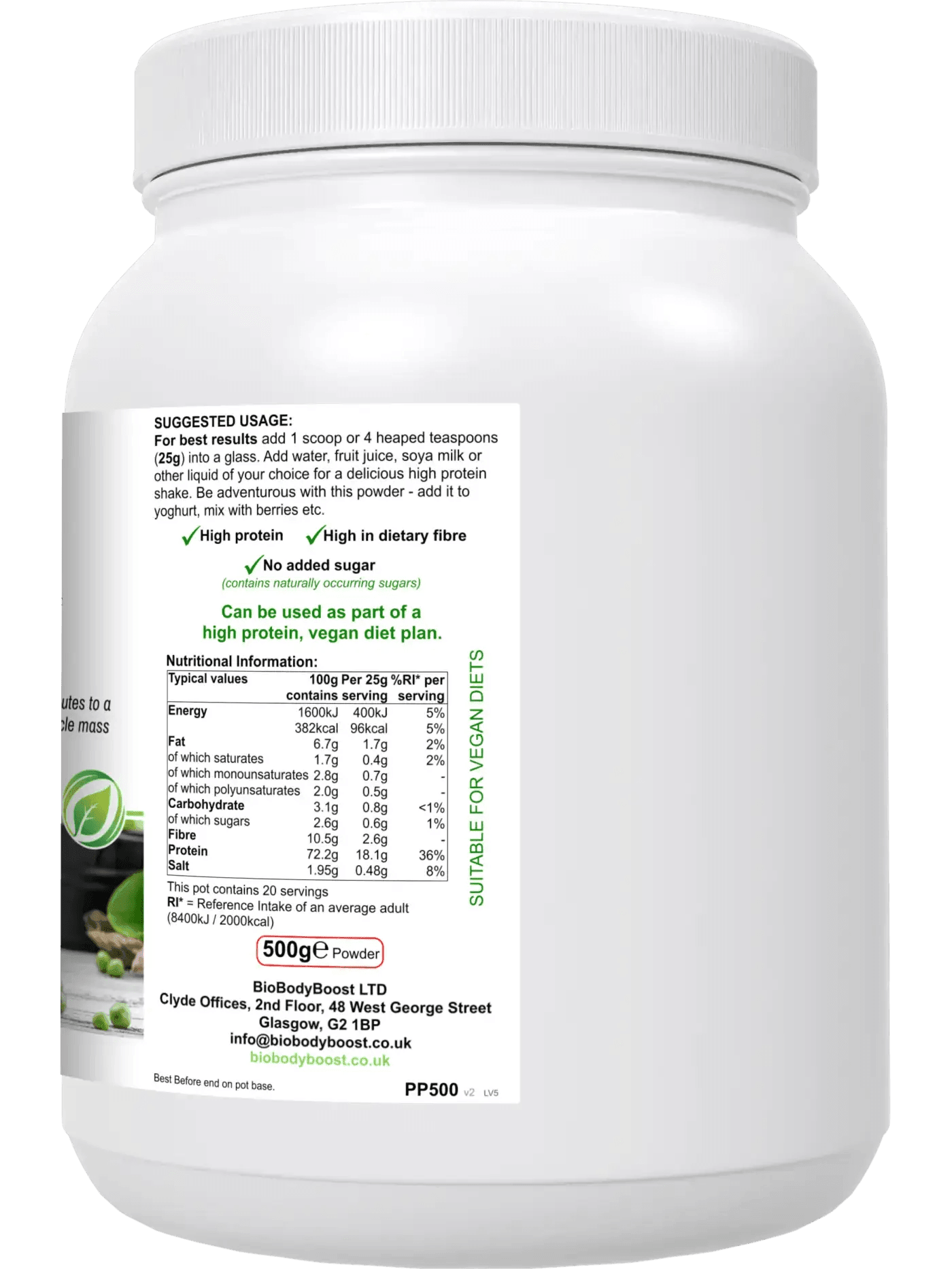 PeaPro - High Protein Pea Powder - BioBodyBoost