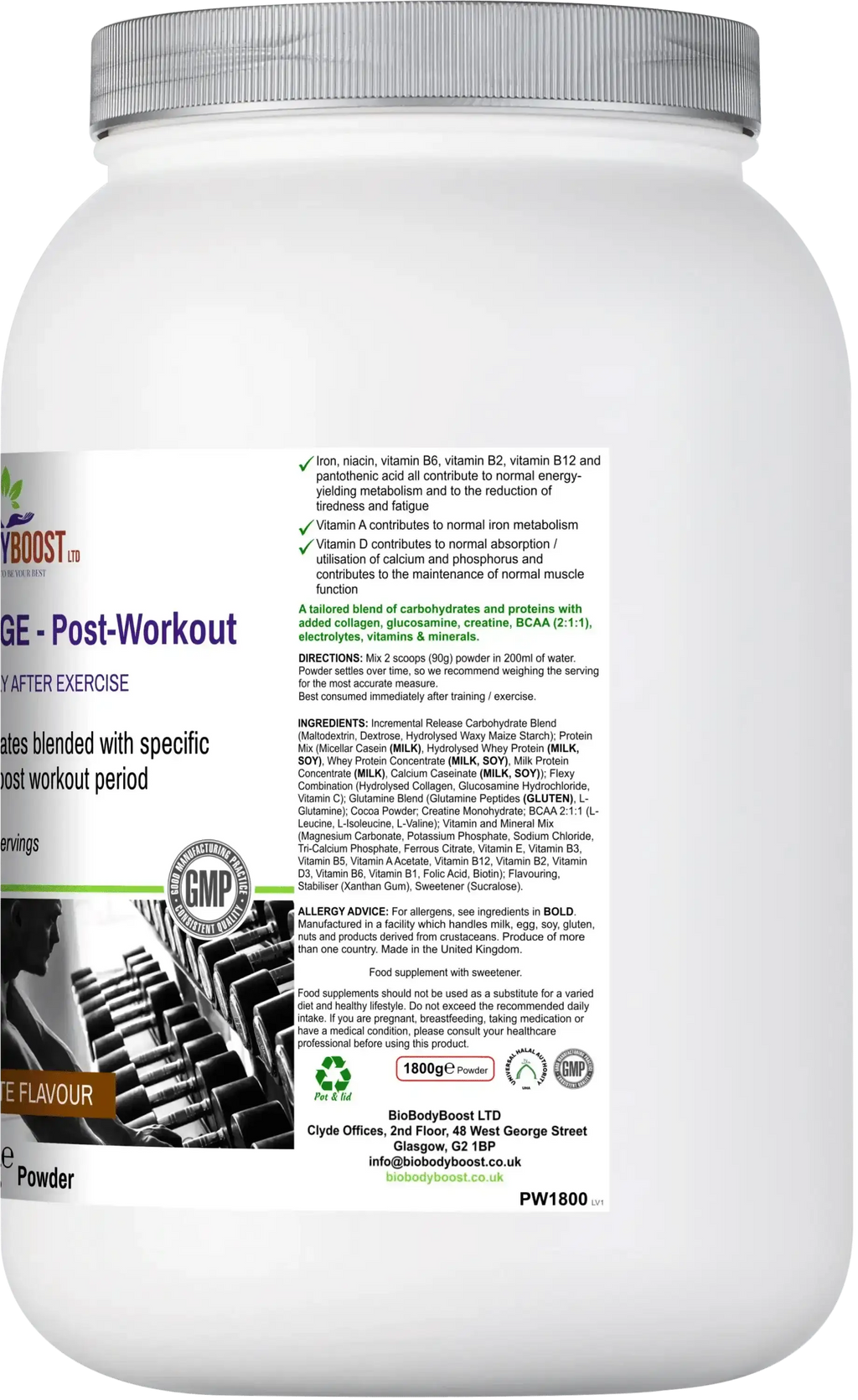 Workout Range - Post-Workout Drink Mix Chocolate - Protein Powders