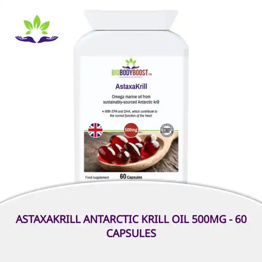 AstaxaKrill Antarctic Krill Oil 500mg - 60 Capsules by@Outfy