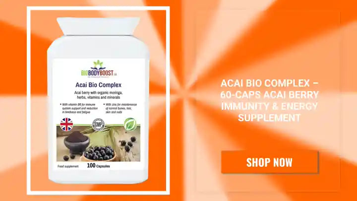 Acai Bio Complex &ndash; 60‑Caps Acai Berry Immunity &amp; Energy Supplement by@Outfy