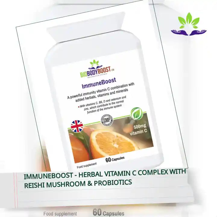 ImmuneBoost - Herbal Vitamin C Complex with Reishi Mushroom &amp; Probiotics by@Outfy