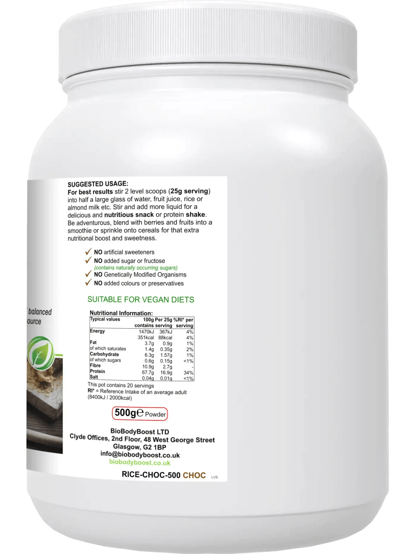 RicePro - Rice Protein Powder Blend - BioBodyBoost