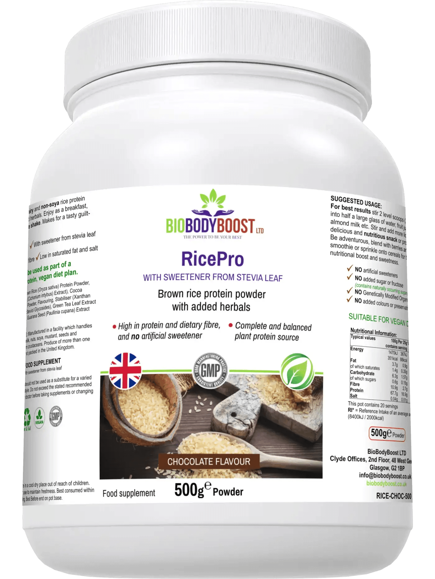 RicePro - Rice Protein Powder Blend - BioBodyBoost