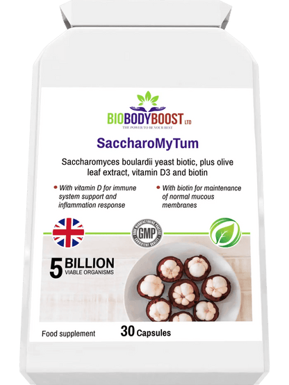 SaccharoMyTum - Vegan Biotics and Vitamin D3 - BioBodyBoost