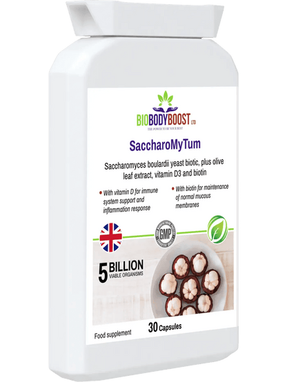 SaccharoMyTum - Vegan Biotics and Vitamin D3 - BioBodyBoost