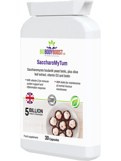 SaccharoMyTum - Vegan Biotics and Vitamin D3 - BioBodyBoost