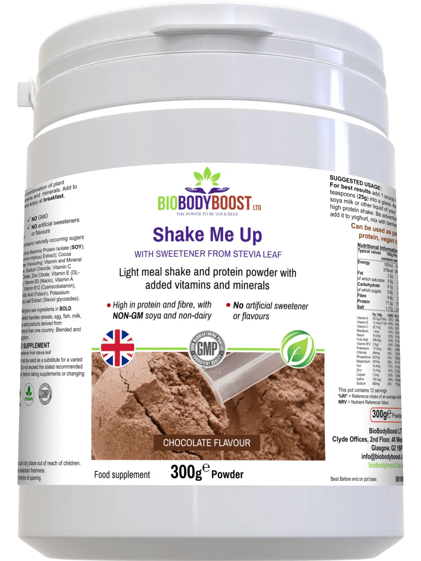 Shake Me Up (Chocolate flavour)- Vegan Protein - Diet Shakes