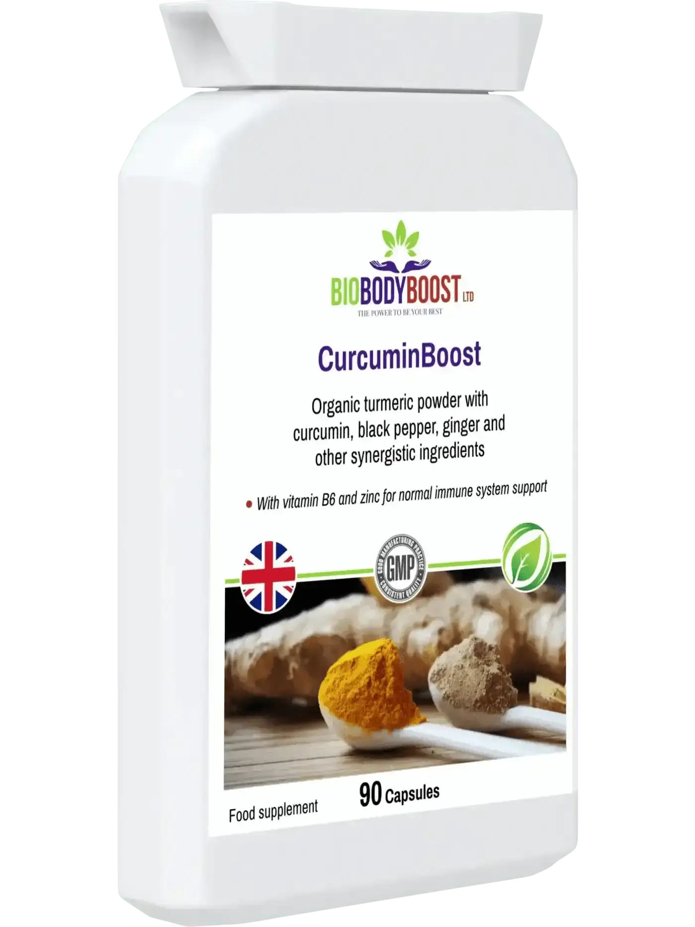CurcuminBoost Organic Turmeric Curcumin Capsules - Herbal Supplements