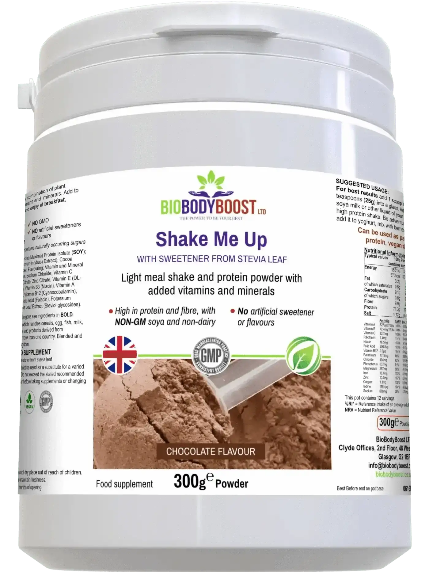 Shake Me Up Vegan Chocolate Meal for Wellness - Diet Protein Shakes