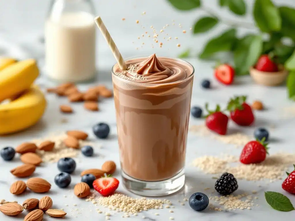 Natural plant-based protein shake ingredients