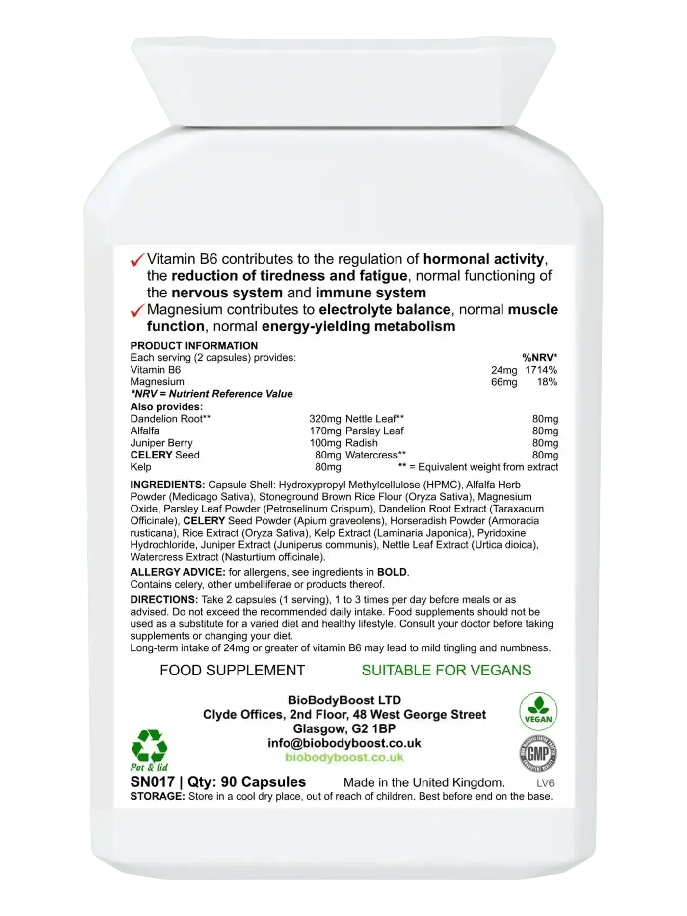 Fluid Balance – Botanical Hydration & Mineral Complex - Vitamins Supplements