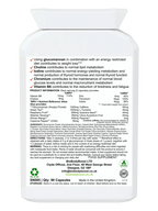 BioBurn 90 vegan weight loss capsules UK — chromium and iodine metabolism formula, back label with EU health claims