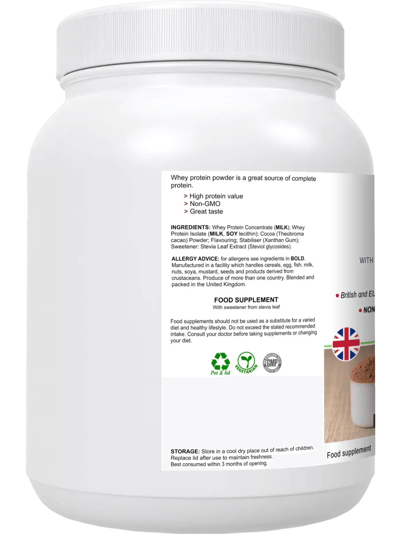 WheyPro - (Chocolate flavour) Whey Protein Powder - BioBodyBoost