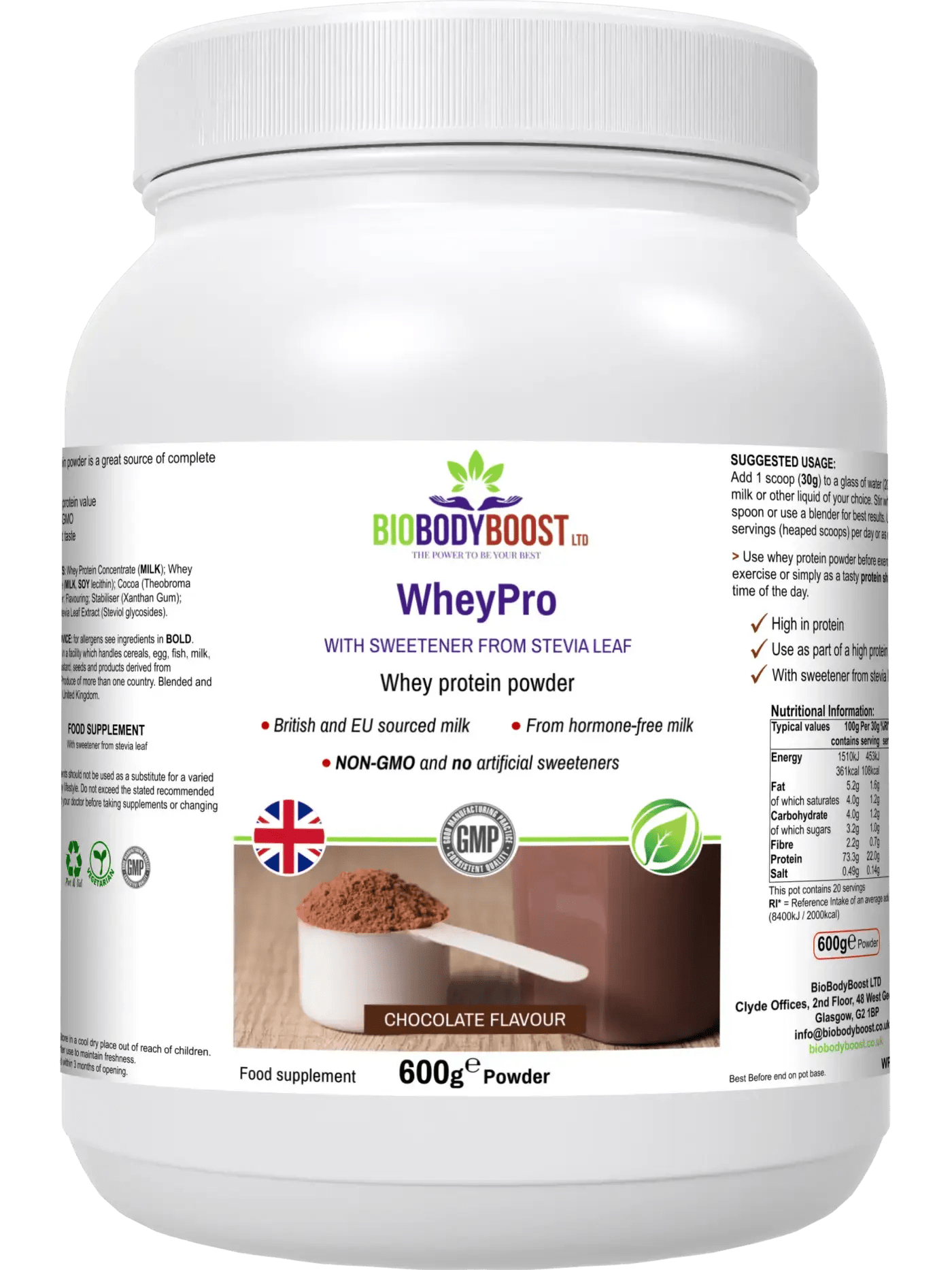 WheyPro - (Chocolate flavour) Whey Protein Powder - Powders