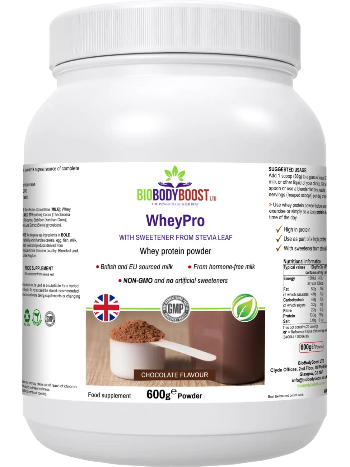 WheyPro (Chocolate flavour) Whey Protein Powder - Nutrition Drinks & Shakes