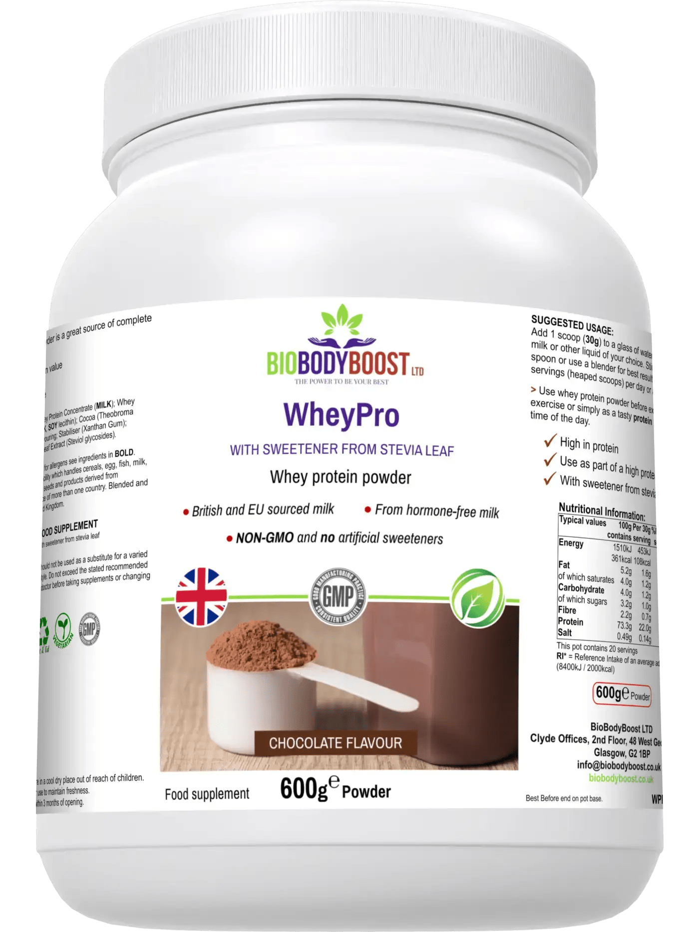 WheyPro - (Chocolate flavour) Whey Protein Powder - Powders