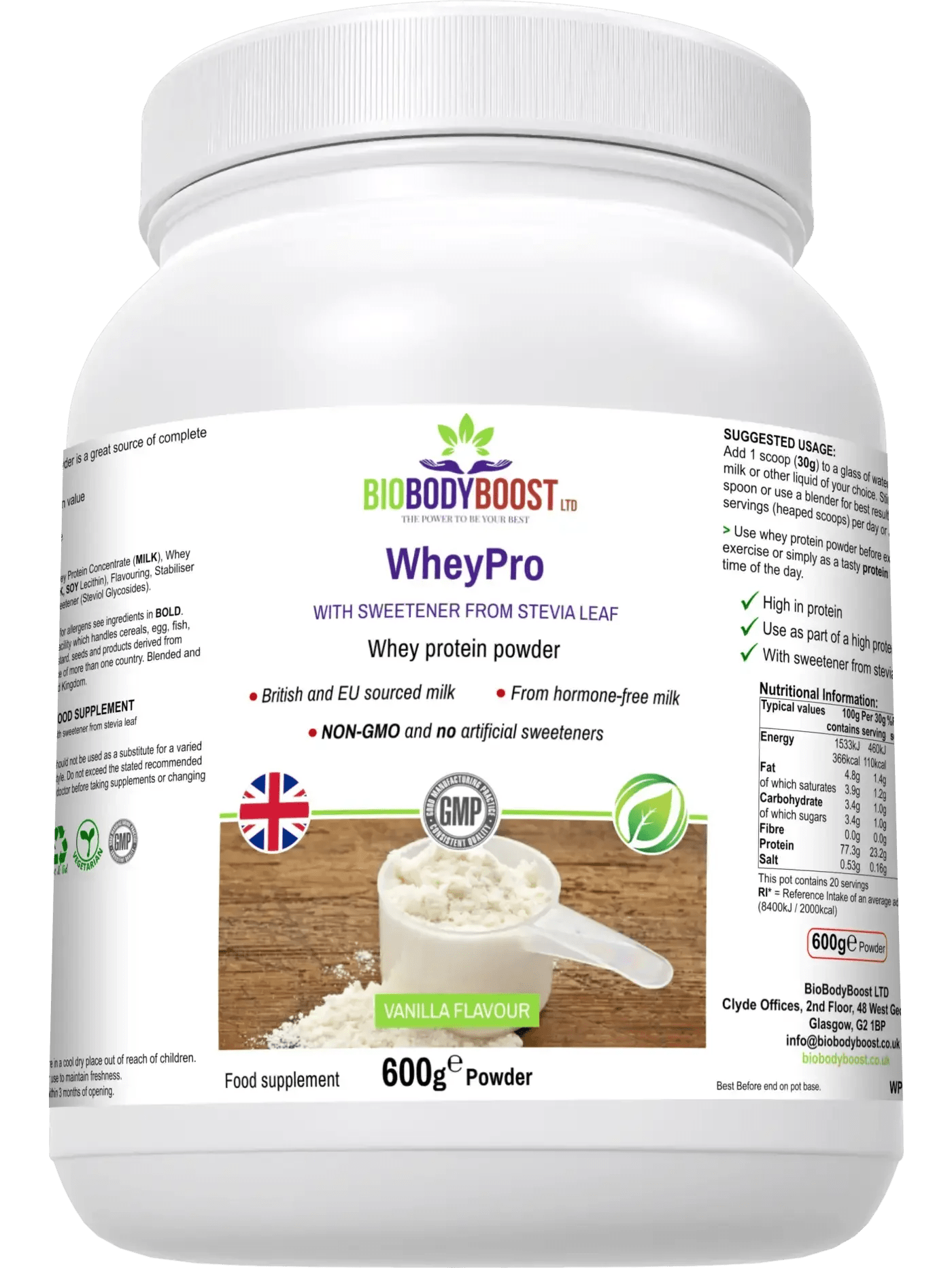 WheyPro (Vanilla flavour) Whey Protein Powder - Powders