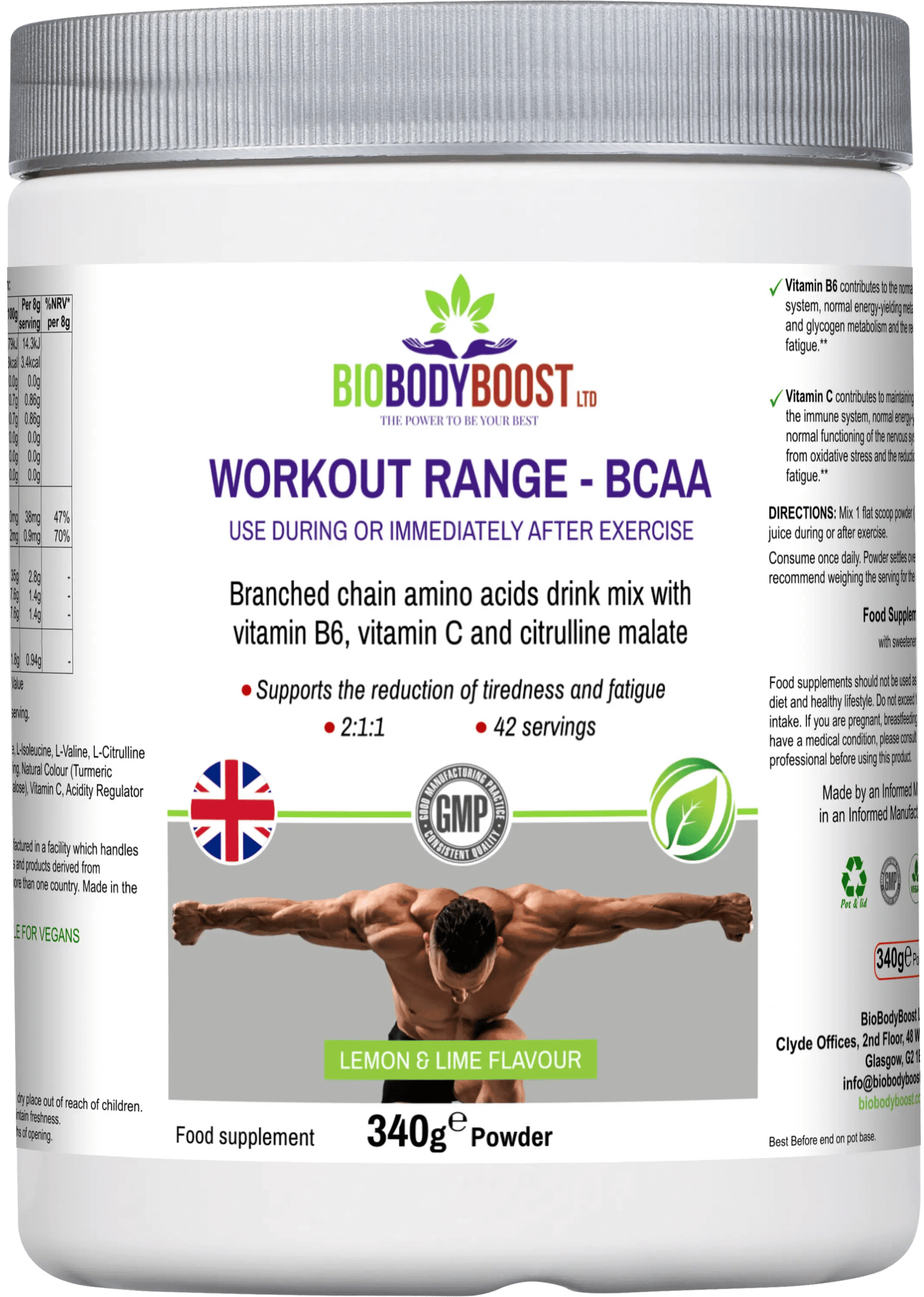 Workout Range - BCAA: Amino Acids Drink Mix - BioBodyBoost