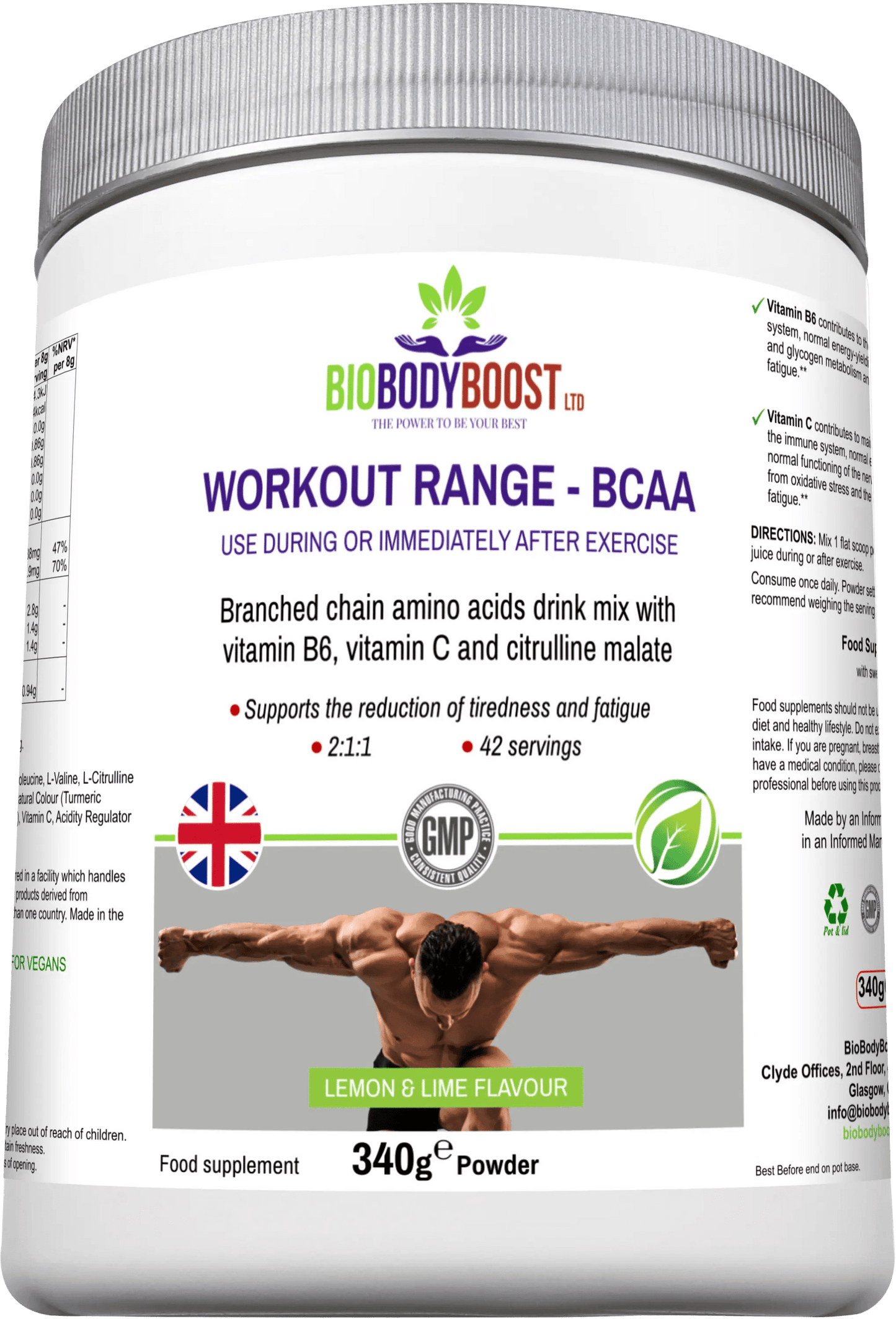 Workout Range - BCAA: Amino Acids Drink Mix - BioBodyBoost