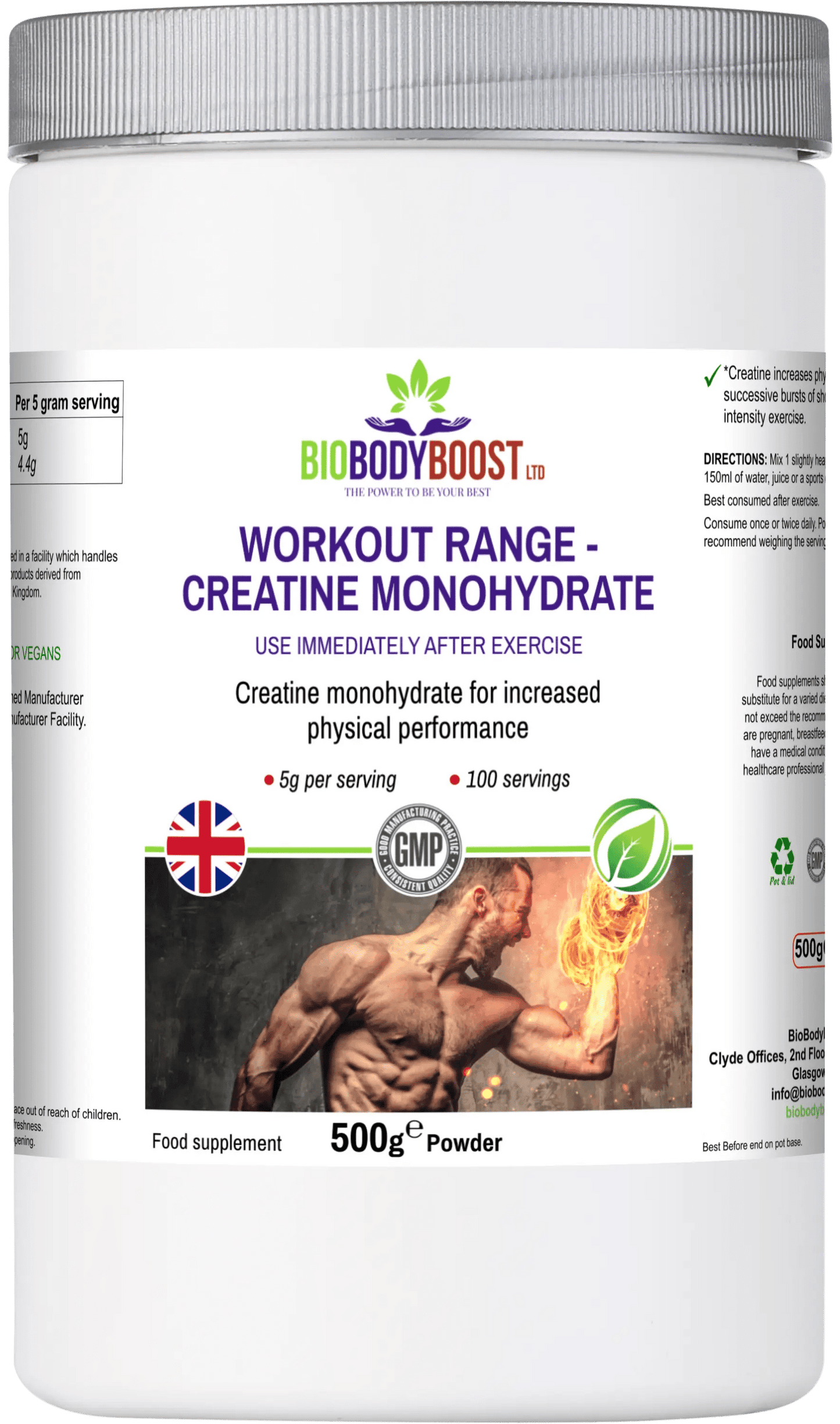 Workout Range - Creatine Monohydrate - BioBodyBoost