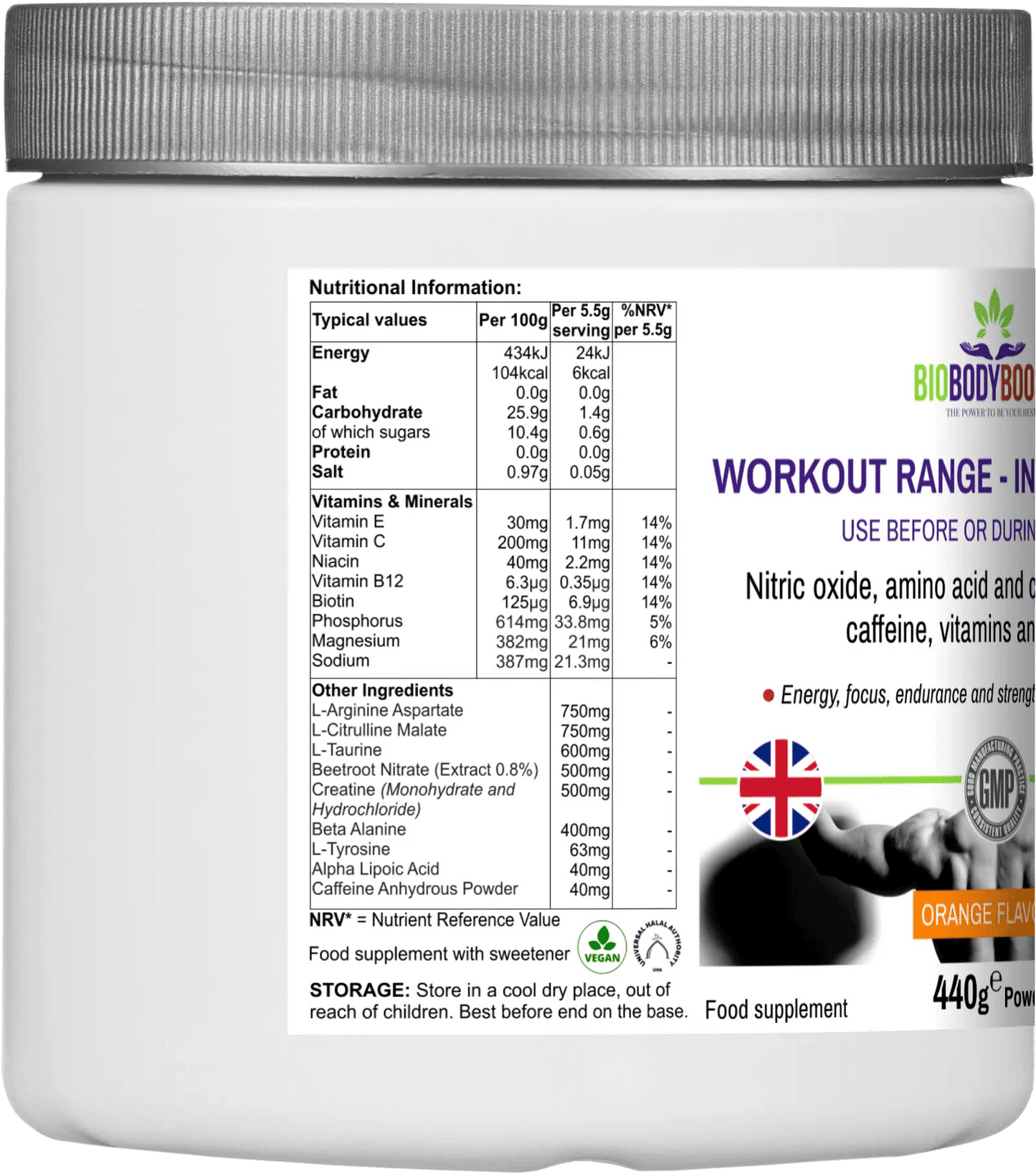 Workout Range - Intra-Workout: Amino Acids and Creatine Blend - BioBodyBoost