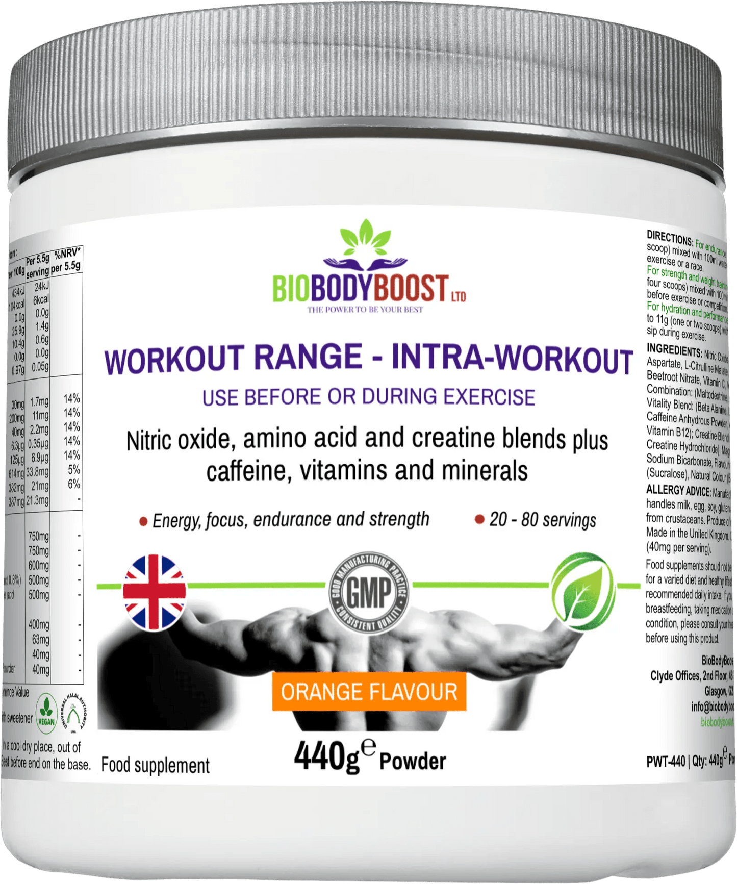 Workout Range - Intra-Workout: Amino Acids and Creatine Blend - BioBodyBoost