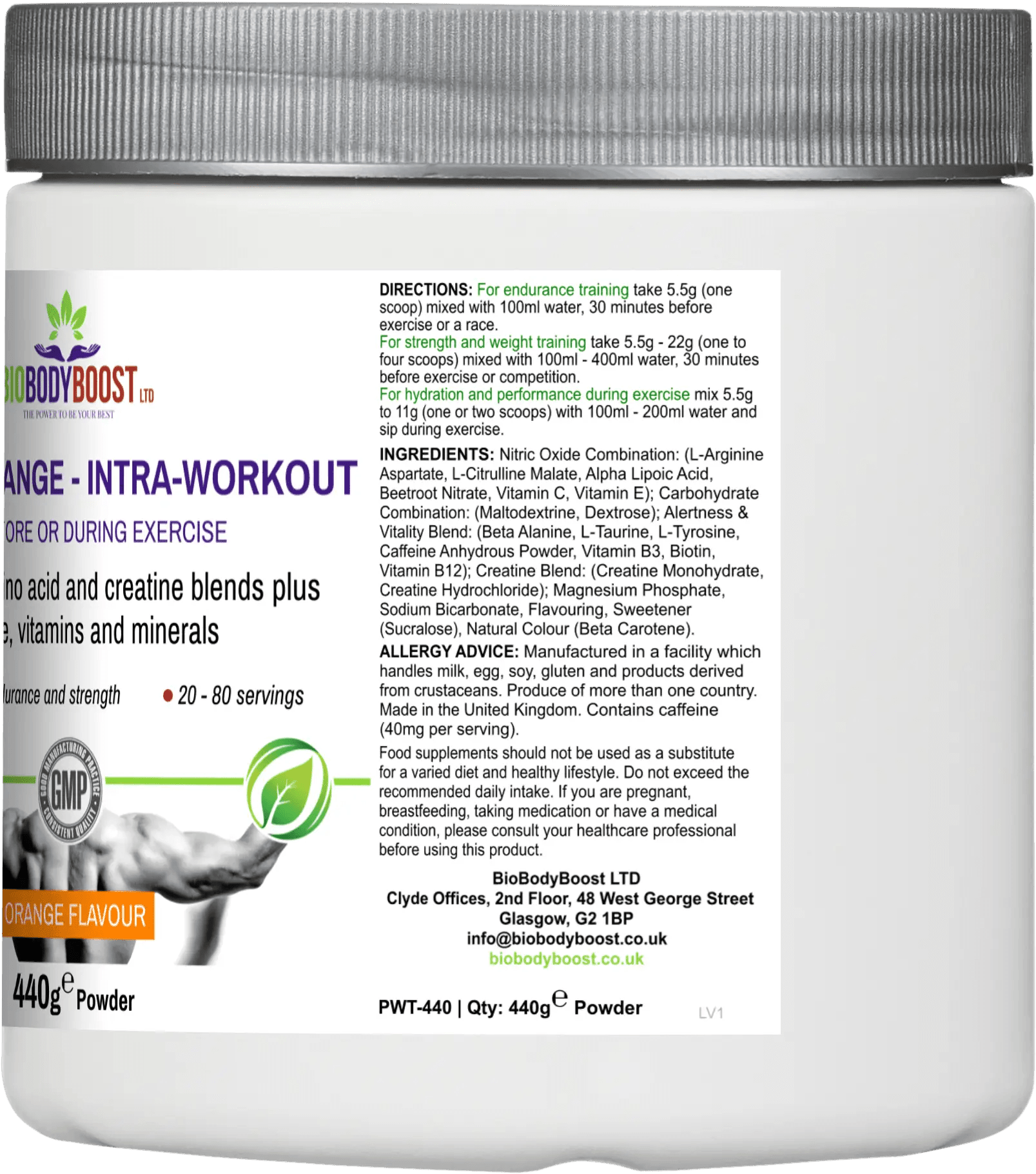 Workout Range - Intra-Workout: Amino Acids and Creatine Blend - BioBodyBoost