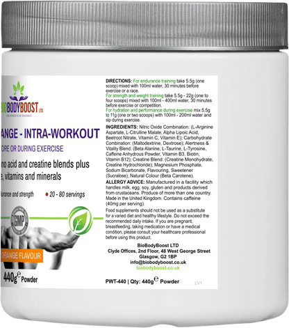 Workout Range - Intra-Workout Amino Acids and Creatine Blend - BioBodyBoost